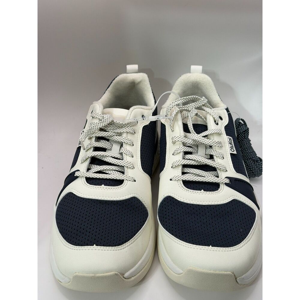 OluKai Anau Men’s Sneakers Size 12 Navy Cream Coastal Dad Sneaker Comfort Shoes
